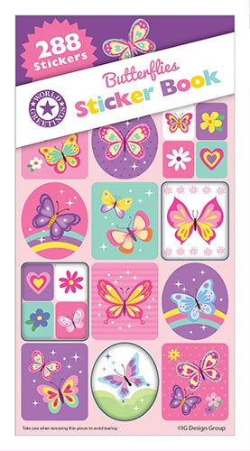 STICKER BOOK 288PCS BUTTERFLIES