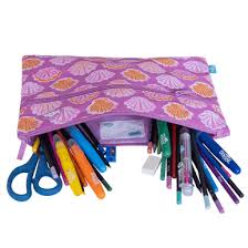 PENCIL CASE TWIN ZIP PEARL TIDE