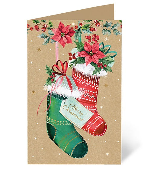 XMAS CARDS 10PK SALVOS STOCKING