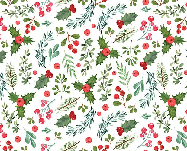 XMAS GREASE PAPER 8PC HOLLY
