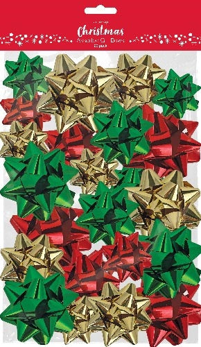 XMAS GIFT BOW 20PC ASST