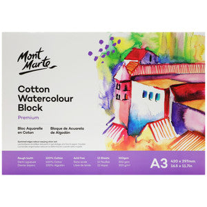 WATERCOLOUR COTTON PAPER BLOCK A3