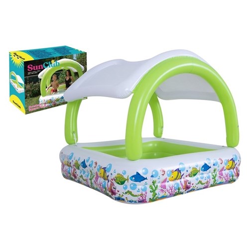 POOL W/SUNSHADE KIDS 143X143X123CM
