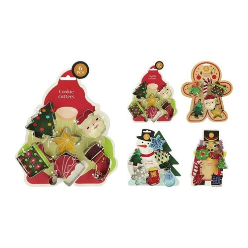 XMAS COOKIE CUTTERS 6PC 8CM