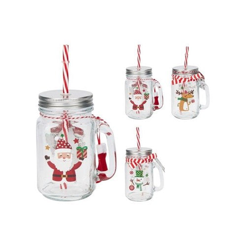 XMAS GLASS W/HANDLE 450ML