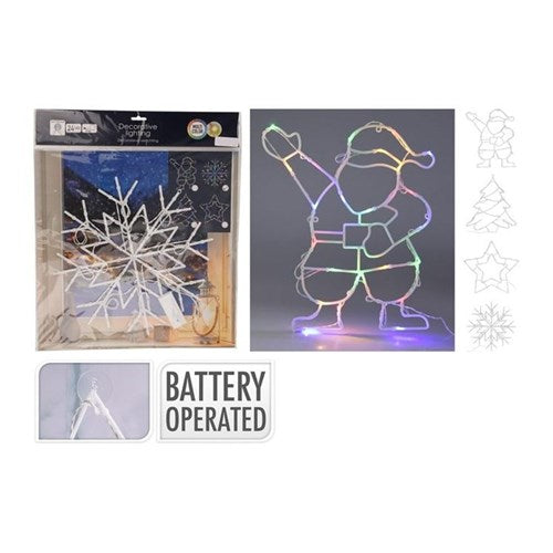 XMAS FIGURE MULTI 24LED B/O