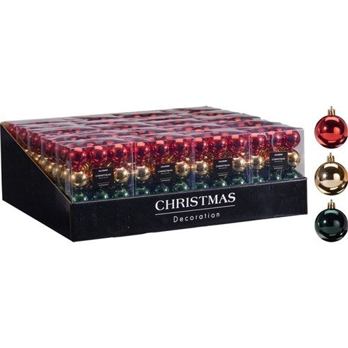 BAUBLE SET 30MM 24PC TRADITIONAL