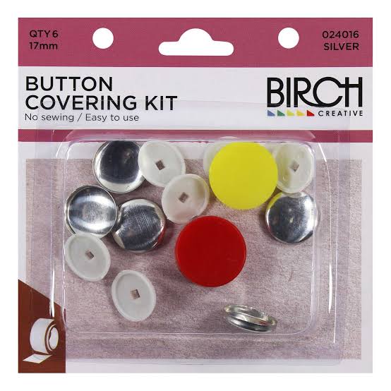 BUTTON COVERING KIT 17MM 6PK