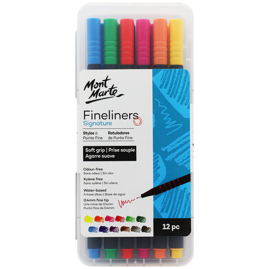 FINELINER SOFT GRIP PENS 12PC