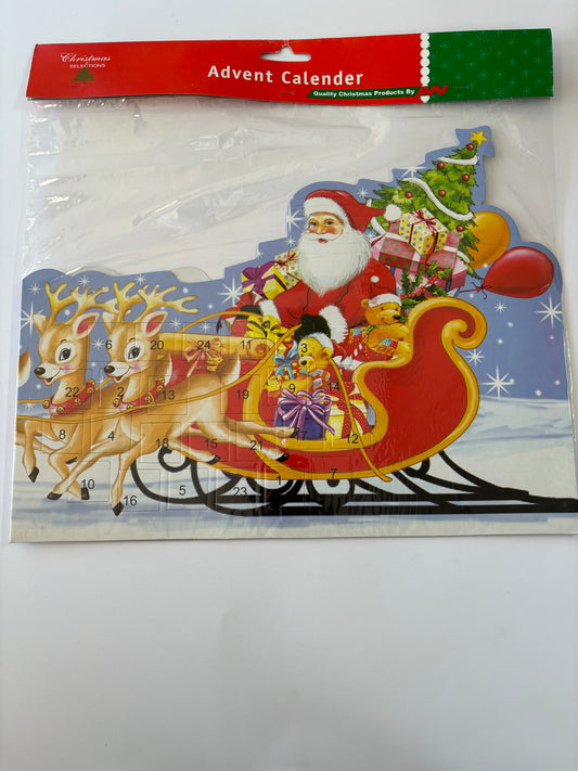 ADVENT CALENDAR REINDEER & SLEIGH