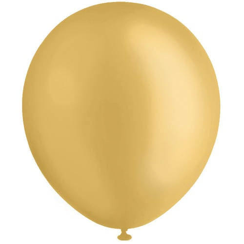 BALLOONS 20PK 25CM METALLIC GOLD