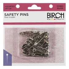 SAFETY PINS STEEL ASST PK12