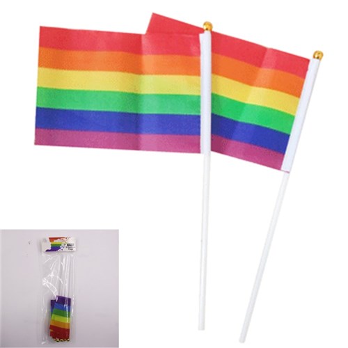 RAINBOW FLAG 10X18CM 8PK