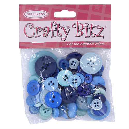BUTTONS ASST 25G DK BLUE