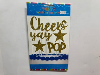 CAKE TOPPER 5PC GOLD