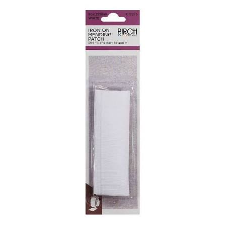 IRON ON MENDING PATCH WHITE