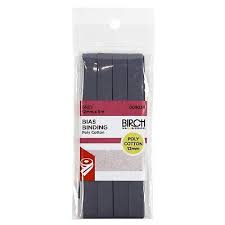 BIAS BINDING 12MM X 5M GREY