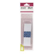 ELASTIC BRAIDED 25MM X 1M WHITE