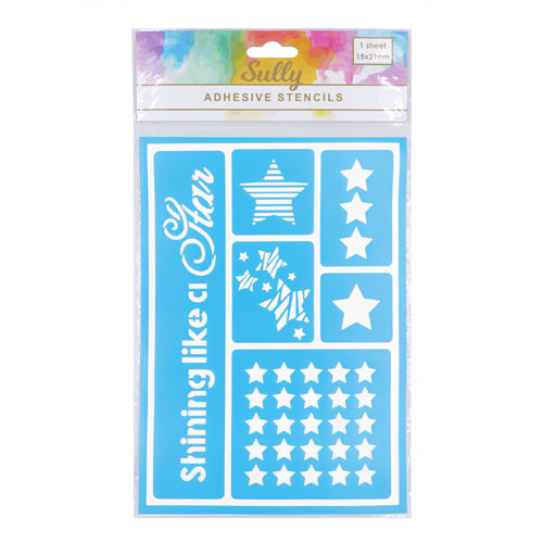 STENCIL ADHESIVE STARS