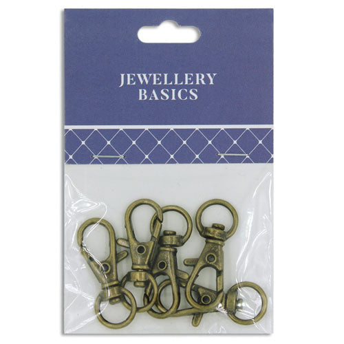 LOBSTER CLASP SWIVEL 30MM 5PC GOLD