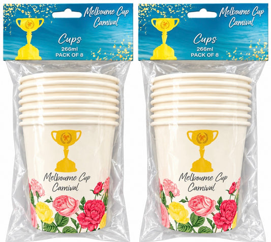 MELBOURNE CUP PAPER CUPS PK8