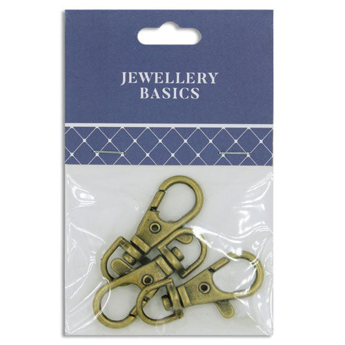 LOBSTER CLASP SWIVEL 38MM BOHO GOLD 3PC