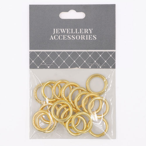 PLASTIC RING 16MM GOLD 20PC