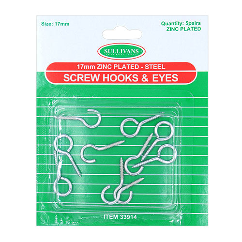 SCREWS & EYES 5 PAIR