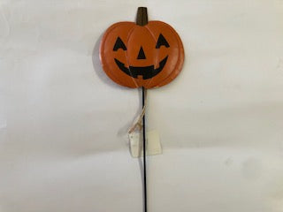 PUMPKIN SHAPE METAL YARD STAKE