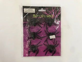 HALLOWEEN CREEPY SPIDERS PK6