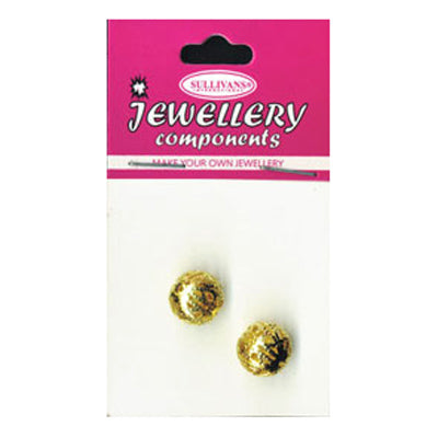 BEAD BALL GOLD 2PC