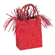 BALLOON WEIGHT GIFT BAG ASST CLRS