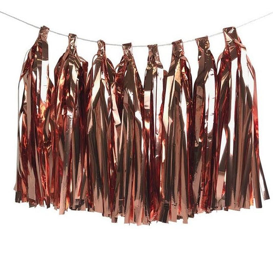 TASSLE GARLAND 15PK ROSE GOLD NAVY