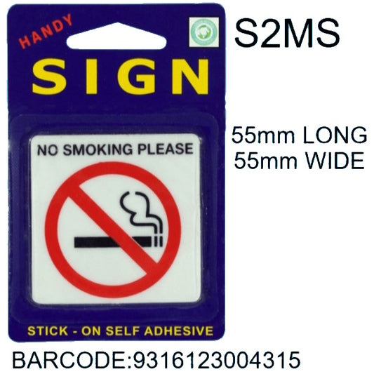 SIGNS MINI NO SMOKING
