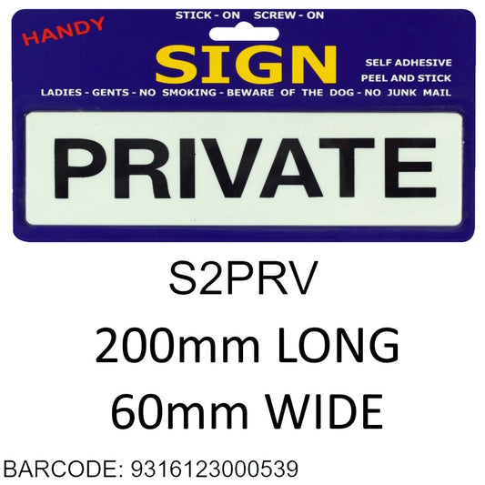 SIGNS MEDIUM PRIVATE