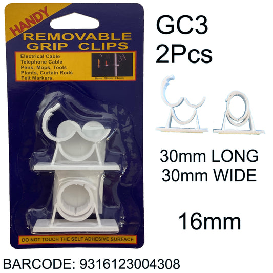 GRIP CLIPS MED 16MM PK2