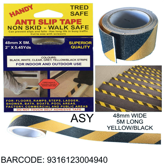 ANTI SLIP TAPE TRED SAFE YEL/BLK 5M
