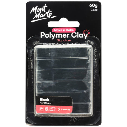 MAKE N BAKE POLYMER CLAY 60G BLACK
