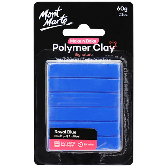 MAKE N BAKE POLYMER CLAY 60G ROYAL BLUE