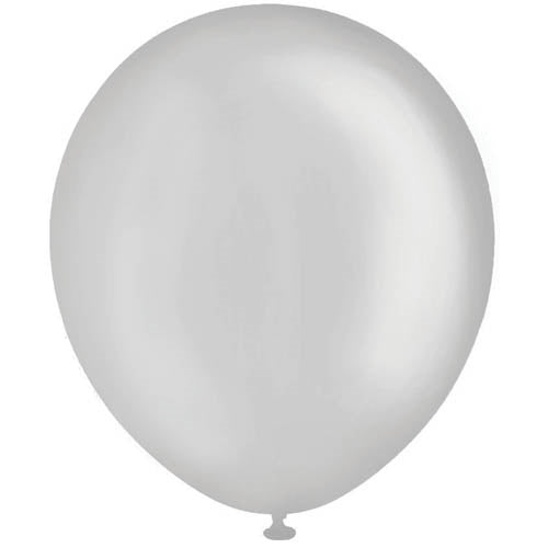 BALLOONS 20PK 25CM SILVER