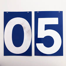 NUMBER 0 METAL BLUE