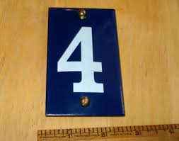 NUMBER 4 METAL BLUE