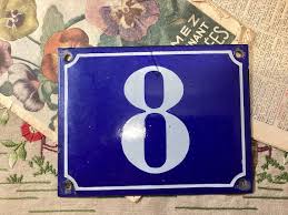NUMBER 8 METAL BLUE