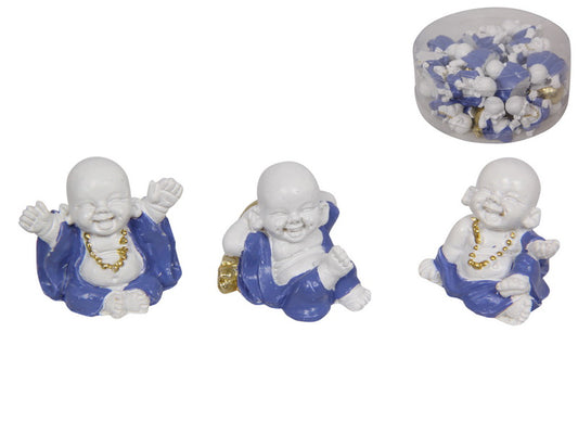 MINI BUDDHA BLUE/WHITE