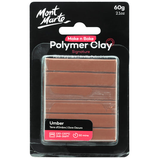 MAKE N BAKE POLYMER CLAY 60G UMBER