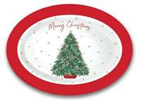 XMAS MELAMINE OVAL TRAY TRAD