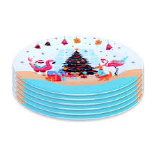 XMAS MELAMINE PLATE 25CM