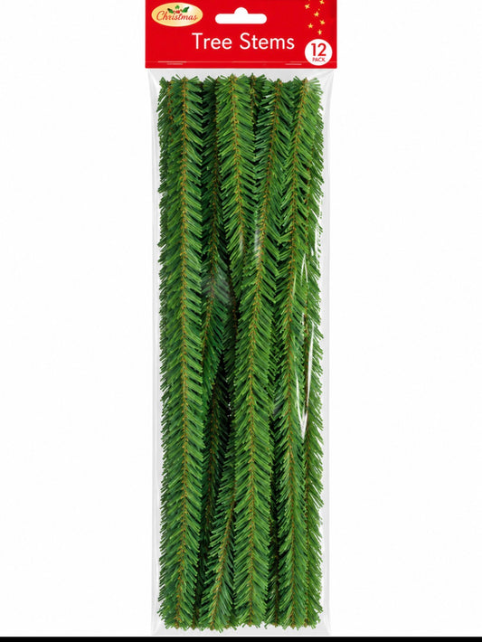XMAS TREE STEMS 30CM 10PK