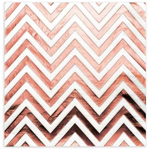 NAPKINS FOIL 10PK ROSE GOLD