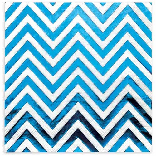 NAPKINS FOIL 10PK BLUE